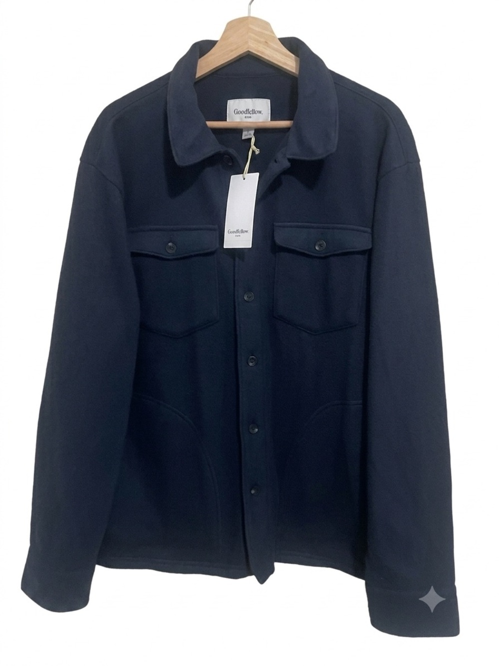 Goodfellow & Co. Men's Navy Blue Fleece Shirt Jacket – NWT L - Picture 1 of 10